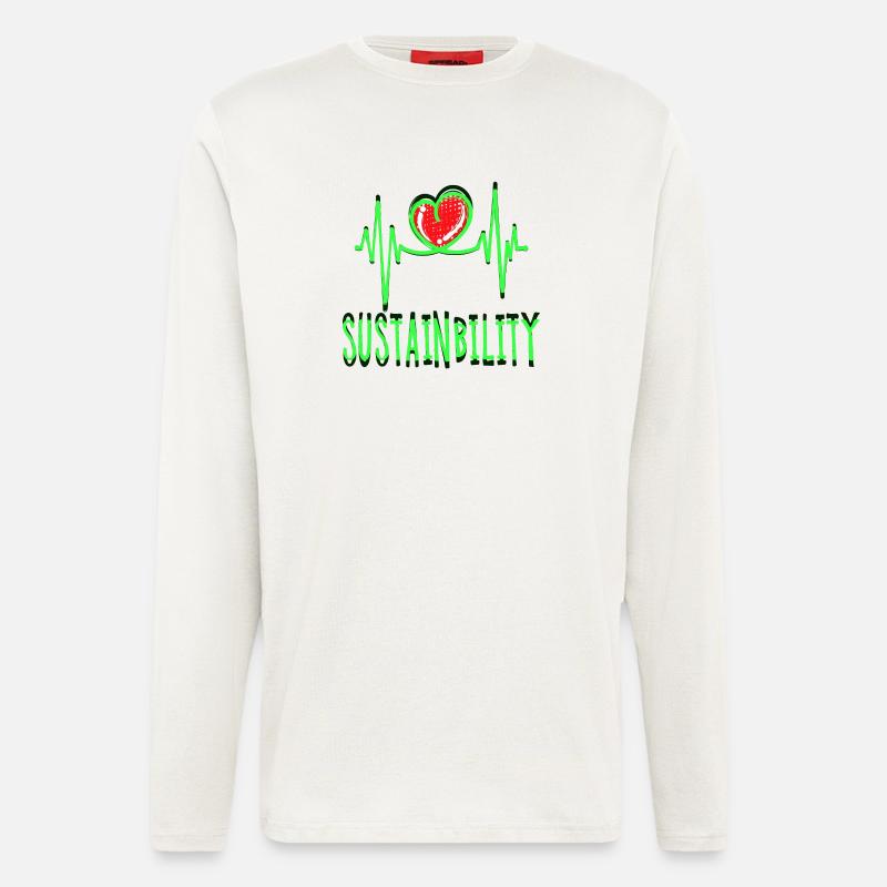 Environment Sustainability Statement Environmental Protection Earth - Longsleeve - made by SPREAD  - OFF WHITE
