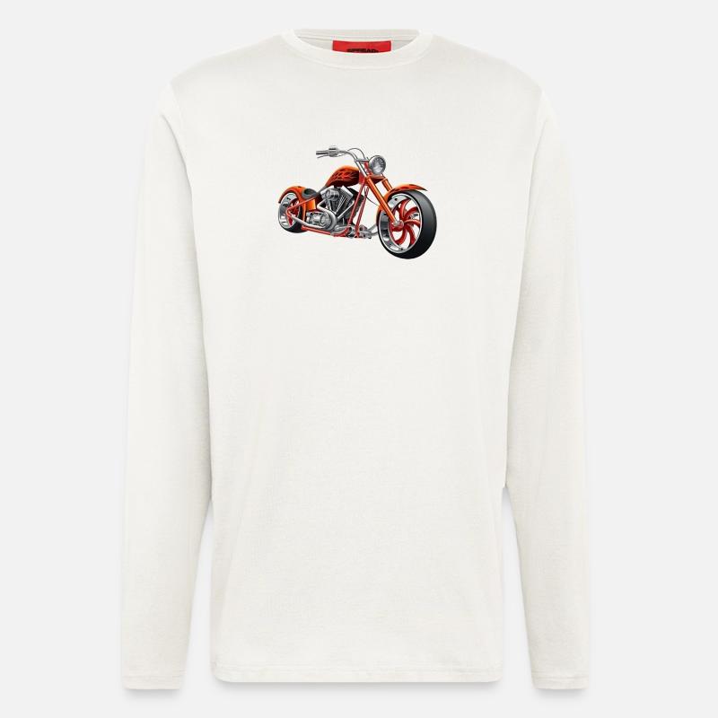 Chopper Motorcycle Biker - Longsleeve - made by SPREAD  - OFF WHITE