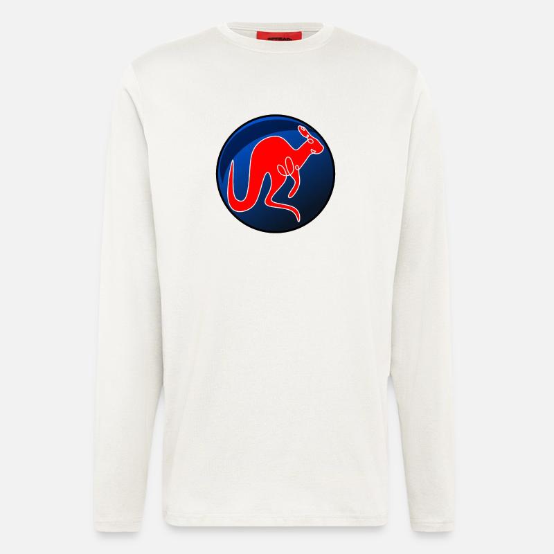 KÄNGURU LINIENZEICHNUNG BEUTELTIERE - Langarmshirt - made by SPREAD  - OFF WHITE