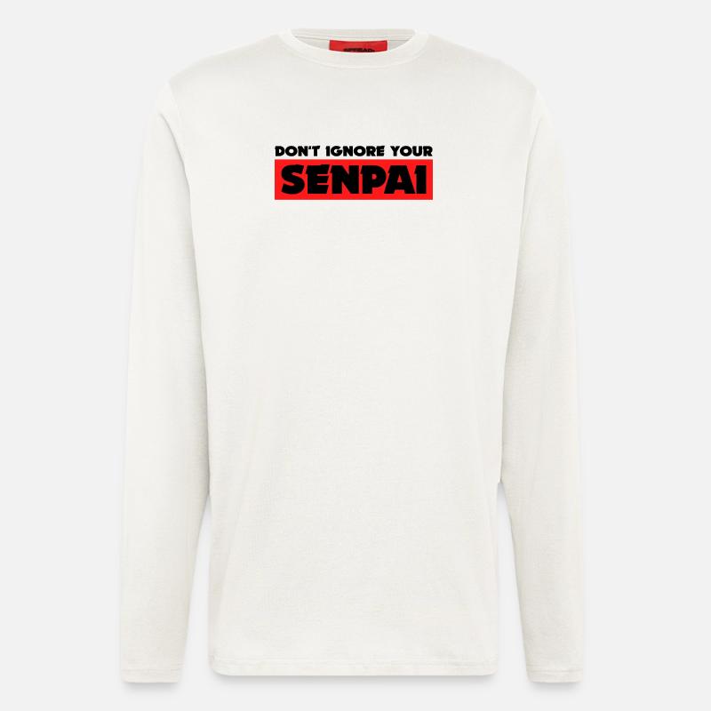 Anime Senpai Manga Statement Animation Mangastyle - Langarmshirt - made by SPREAD - OFF WHITE