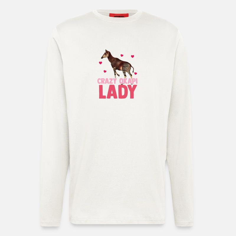 Im Herzen des Waldes Okapi - Langarmshirt - made by SPREAD  - OFF WHITE