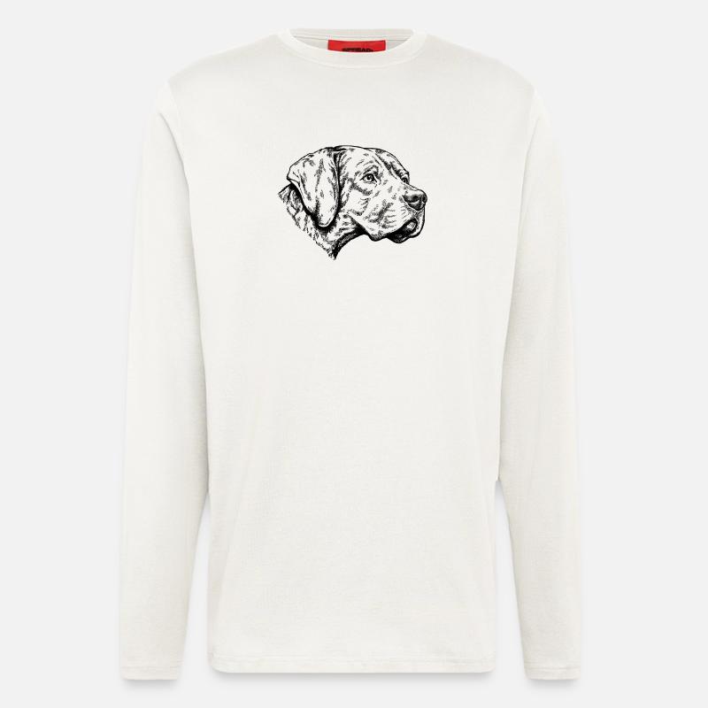 Braque du Bourbonnais Portrait - Langarmshirt - made by SPREAD - OFF WHITE