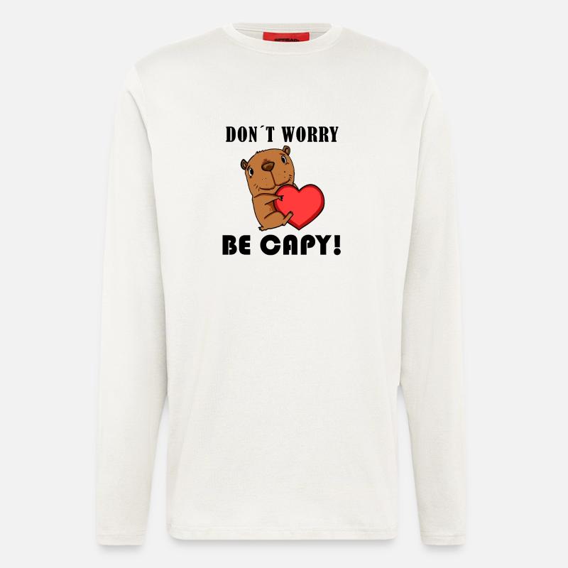 Capybara Wasserschwein Capybaras - Langarmshirt - made by SPREAD  - OFF WHITE