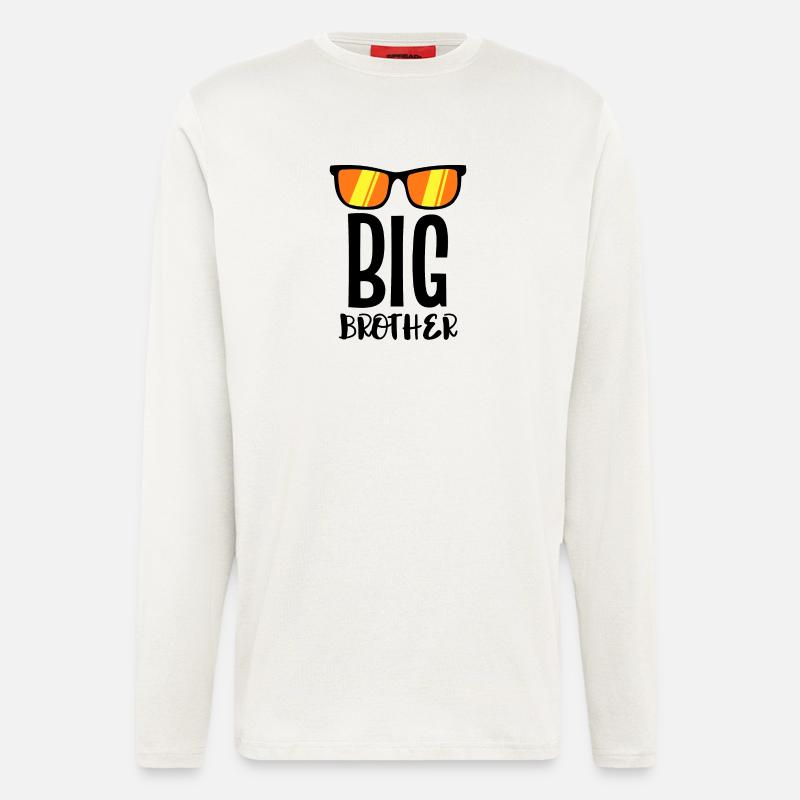 Bruderherz Statement Stolzer Großer bruder - Langarmshirt - made by SPREAD  - OFF WHITE