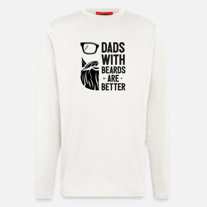 Väter mit Bärten sind besser - Langarmshirt - made by SPREAD  - OFF WHITE