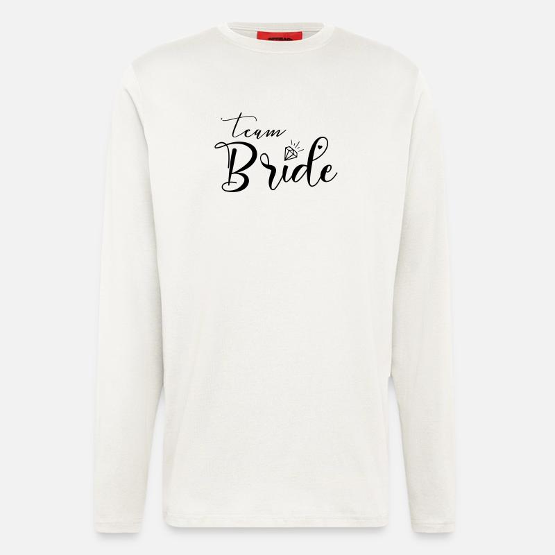 Team Bride Heart Diamond, customizable - Longsleeve - made by SPREAD  - OFF WHITE