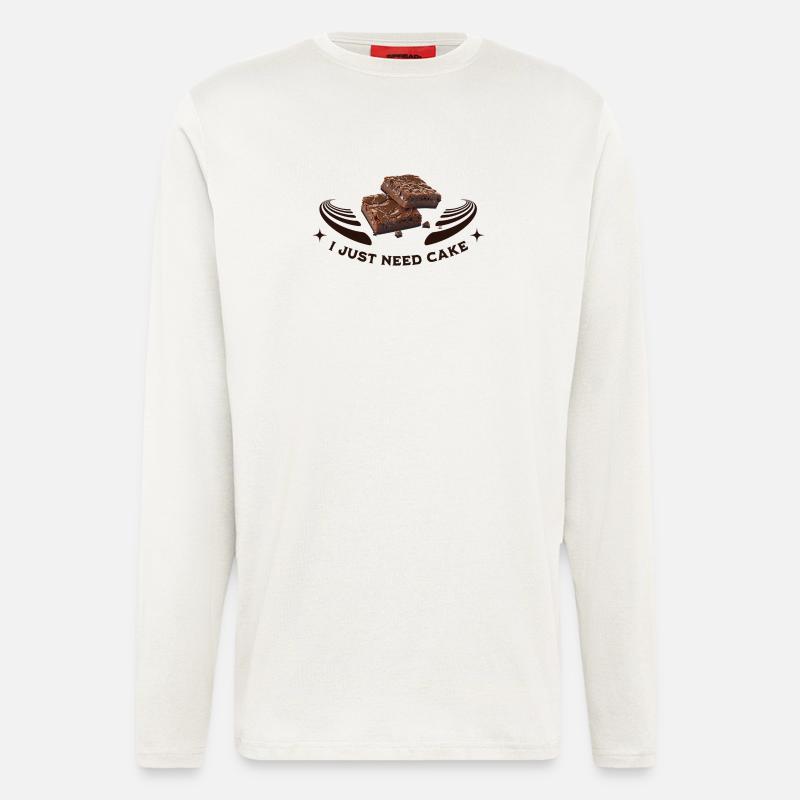 I just need cake - Langarmshirt - made by SPREAD - OFF WHITE