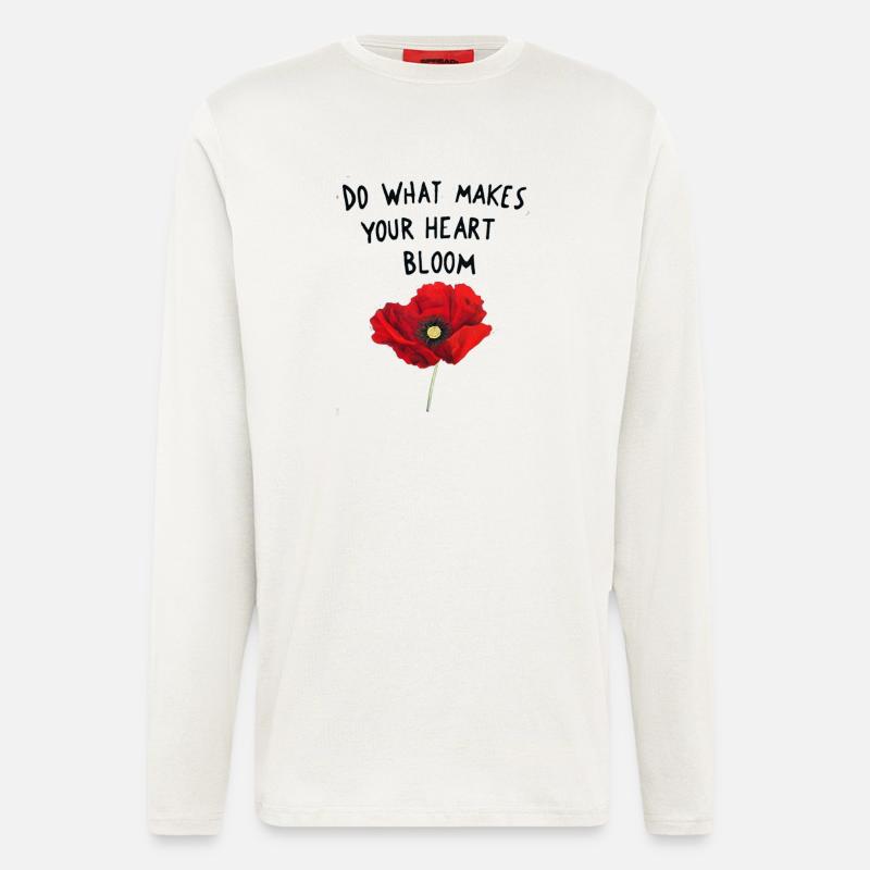 Do what makes your heart bloom. - Langarmshirt - made by SPREAD - OFF WHITE
