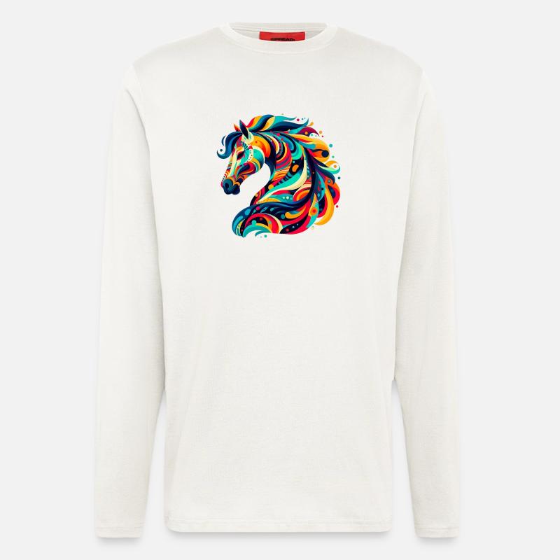 Pferd - Langarmshirt - made by SPREAD  - OFF WHITE