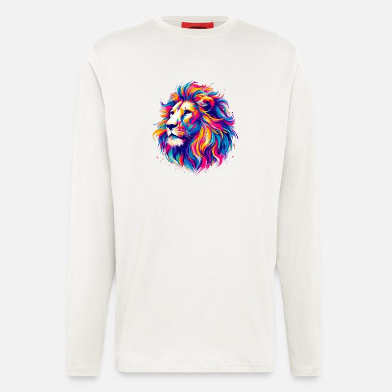 Löwe - Langarmshirt - made by SPREAD  - OFF WHITE