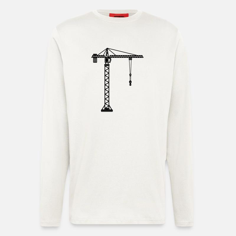 Baukran für Kranführer - Langarmshirt - made by SPREAD  - OFF WHITE