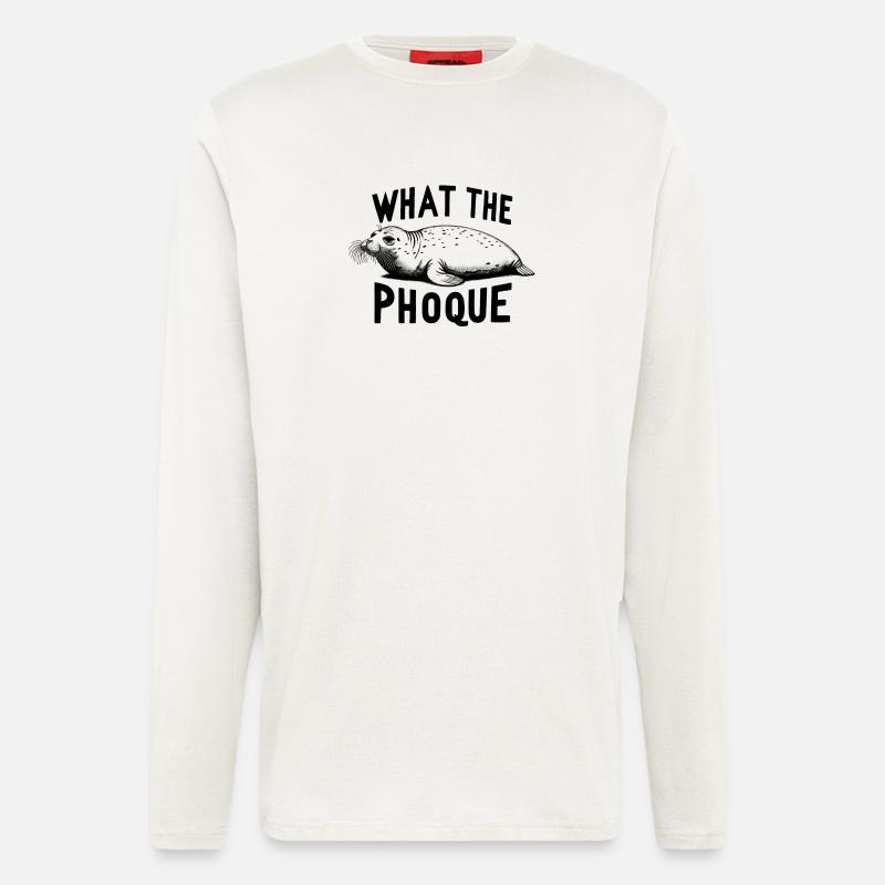 Was das Siegel-Humor-Geschenk - Langarmshirt - made by SPREAD  - OFF WHITE