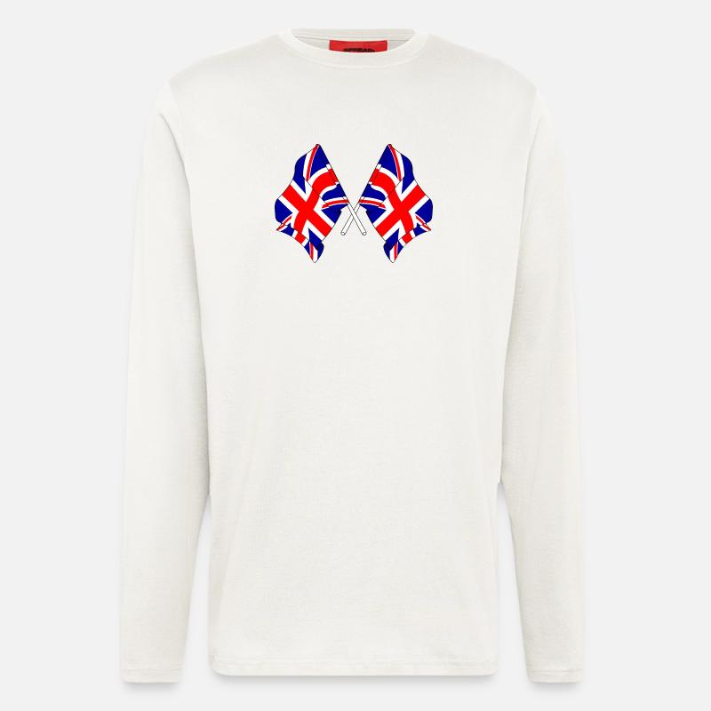 Two flags Great Britain - Longsleeve - made by SPREAD  - OFF WHITE