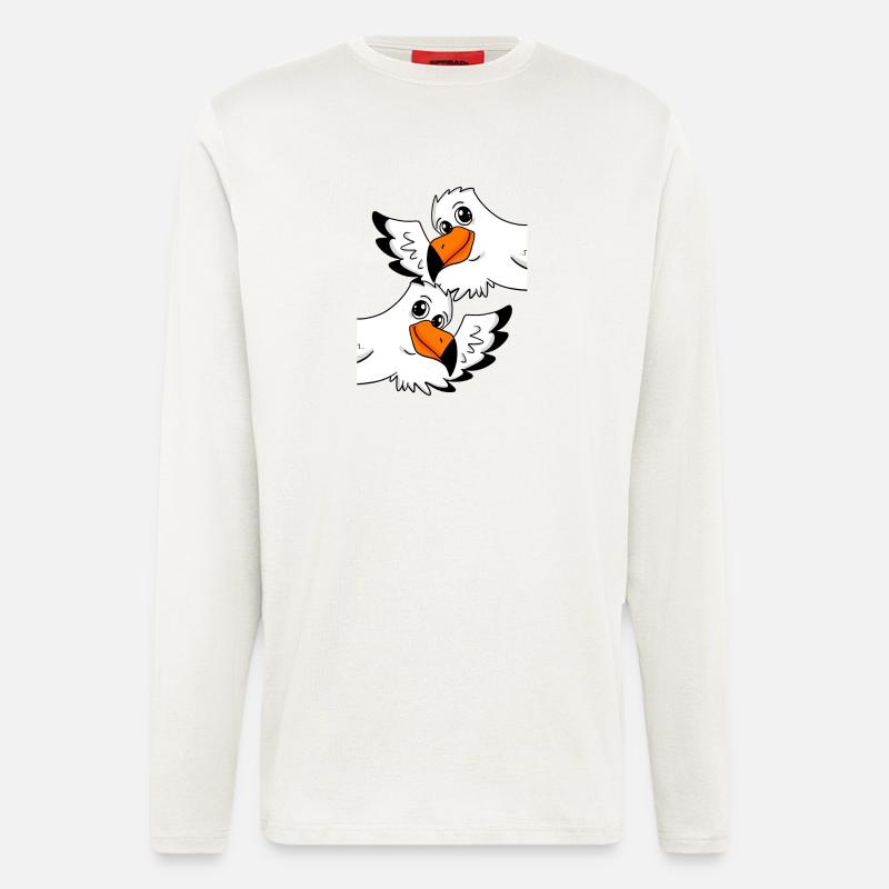 Seagull Greeting Welcome - Longsleeve - made by SPREAD  - OFF WHITE