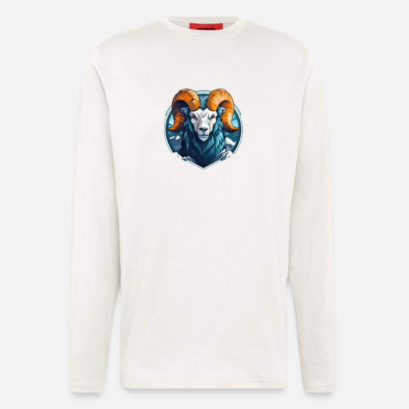 Widder Mascotchen - Langarmshirt - made by SPREAD  - OFF WHITE