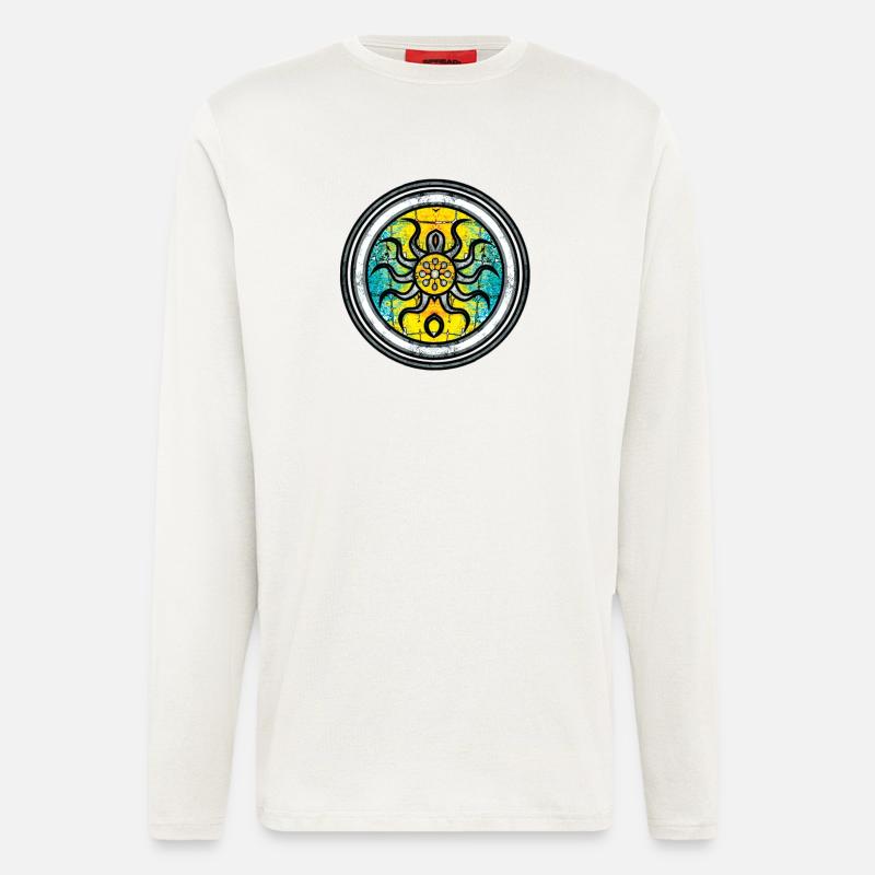 Abstract Octopus with Mandala Pattern - Longsleeve - made by SPREAD  - OFF WHITE