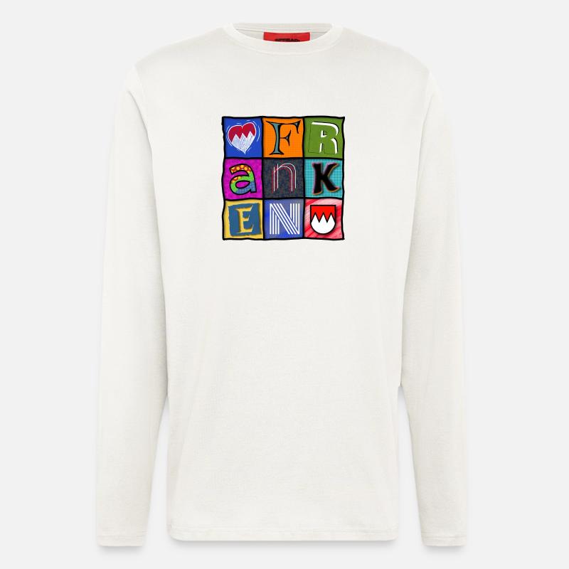 Franken - Pop-Art - cool - Langarmshirt - made by SPREAD  - OFF WHITE