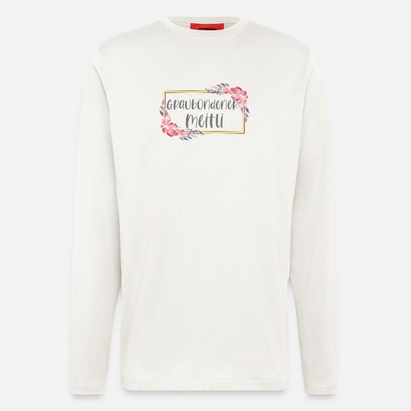 Schweiz Graubünden Mädchen Heimat Geschenk - Langarmshirt - made by SPREAD  - OFF WHITE