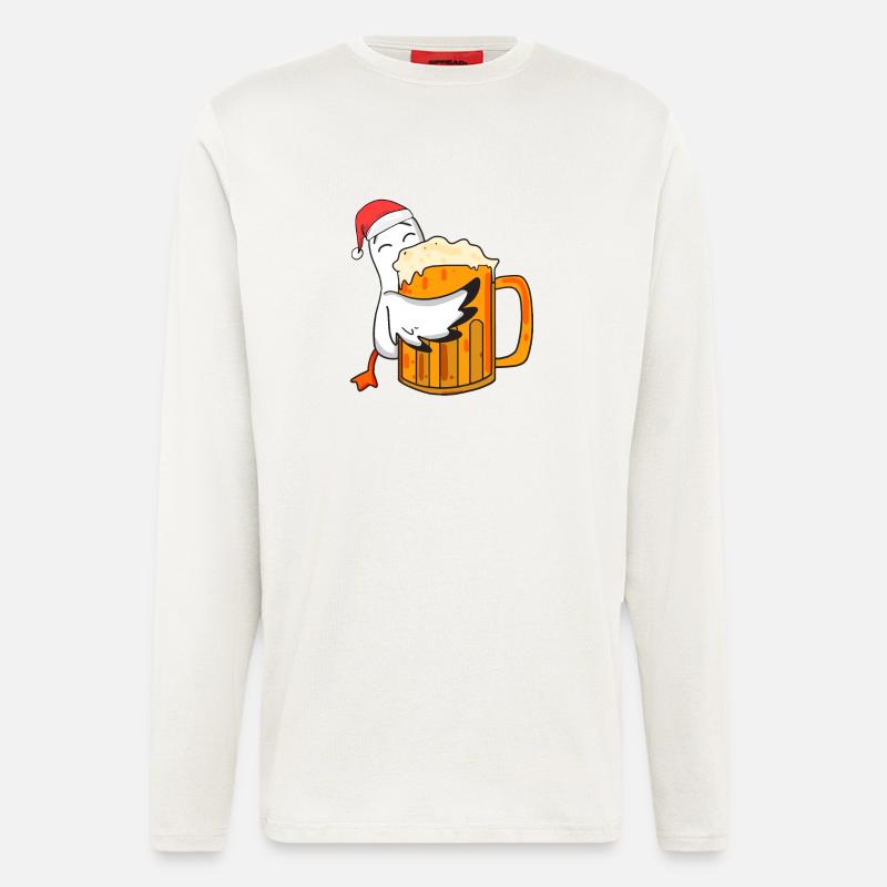 Möwe Bier Weihnachten - Langarmshirt - made by SPREAD  - OFF WHITE