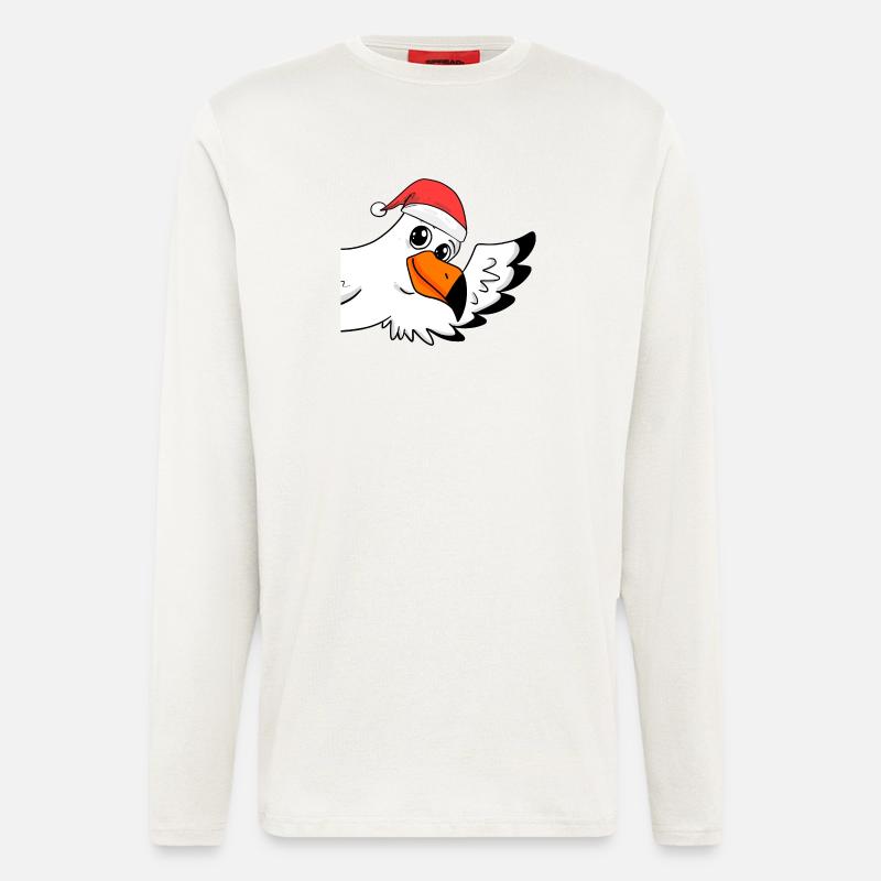 Möwe Weihnachten - Langarmshirt - made by SPREAD  - OFF WHITE