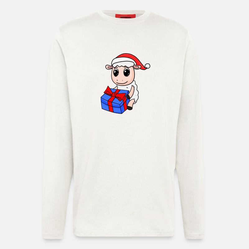 Schaf Weihnachten - Langarmshirt - made by SPREAD  - OFF WHITE