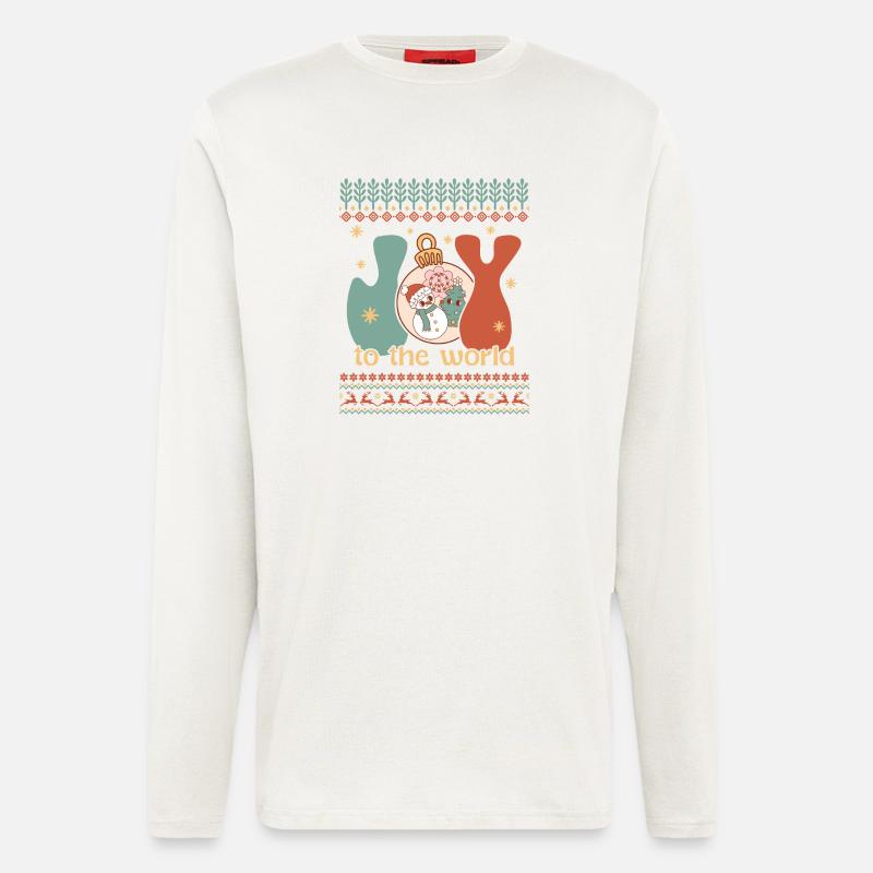 Pull de Noël moche - Manches longues bio décontracté fabriqué en UE - OFF WHITE