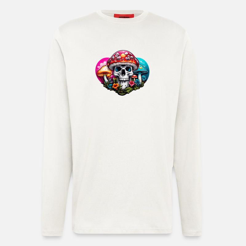 Skull Toadstool - Longsleeve - made by SPREAD  - OFF WHITE