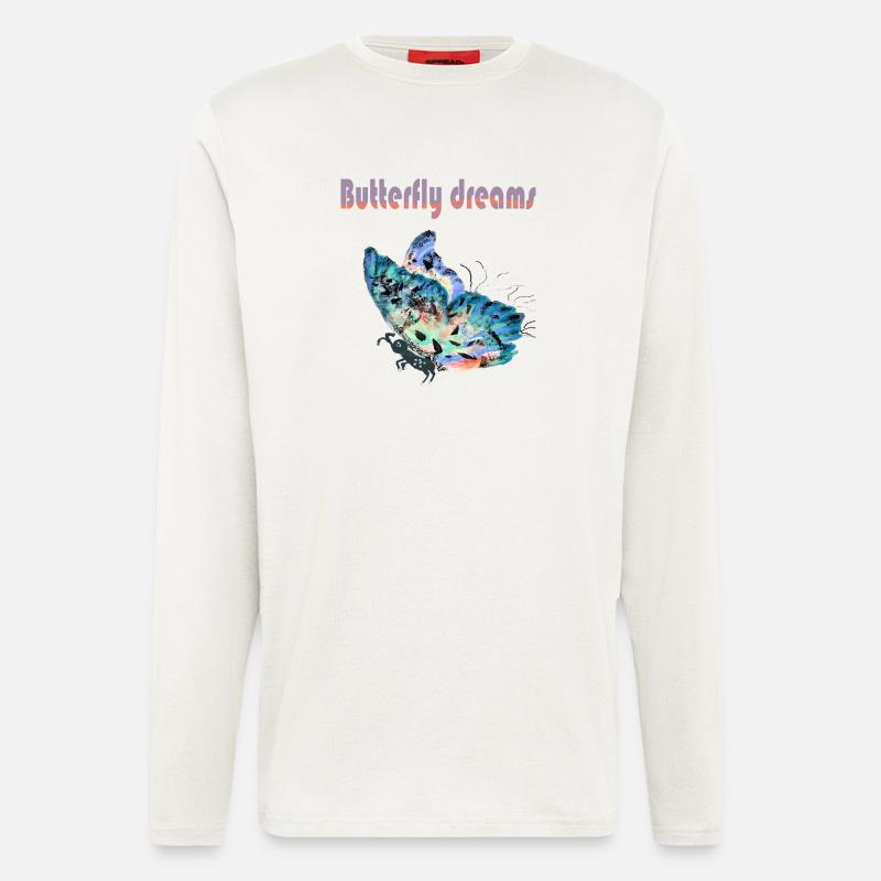 SCHMETTERLINGSTRÄUME - Langarmshirt - made by SPREAD  - OFF WHITE