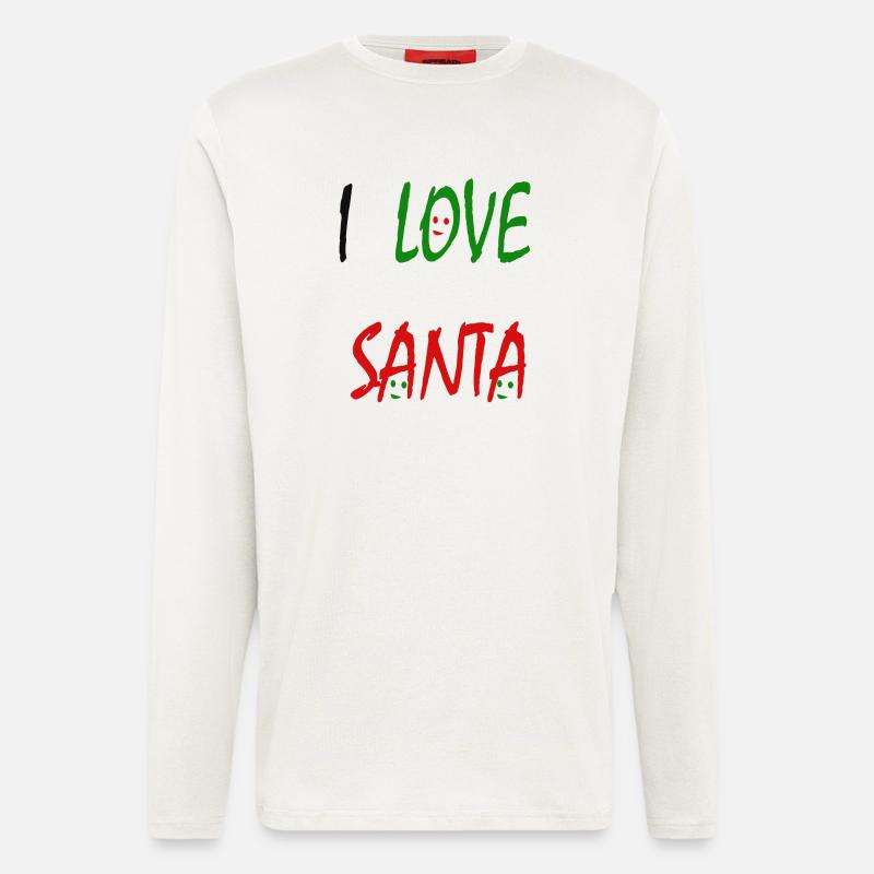 Ich liebe den Weihnachtsmann - Langarmshirt - made by SPREAD  - OFF WHITE