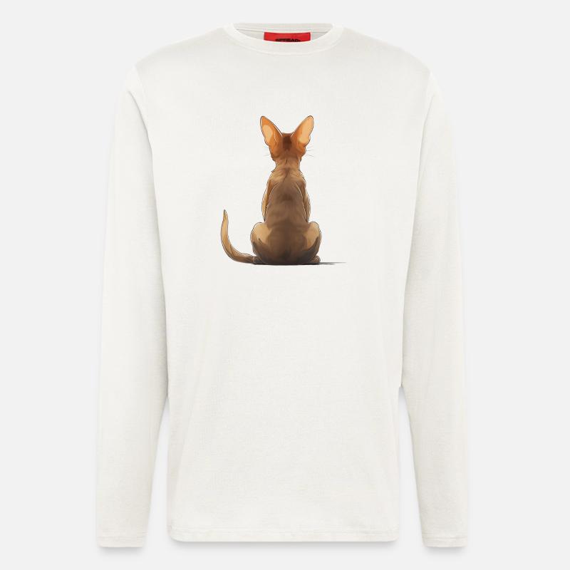 Abessinische Katze - Langarmshirt - made by SPREAD  - OFF WHITE