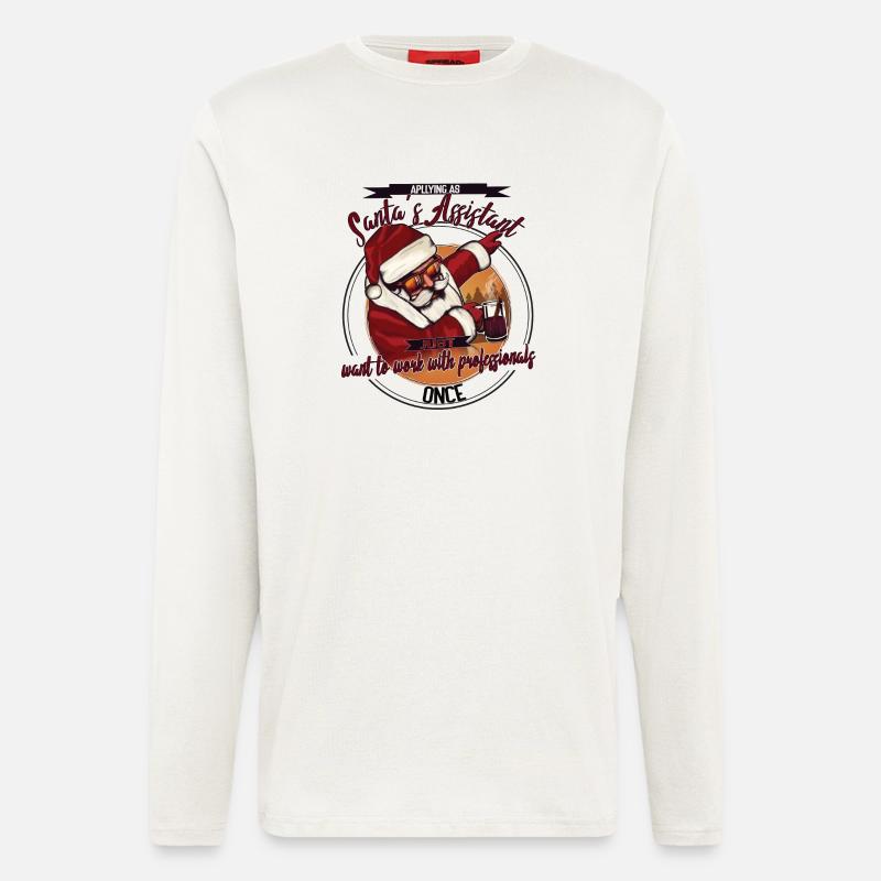Santa's Assistant – Funny Christmas Design - Longsleeve - made by SPREAD  - OFF WHITE