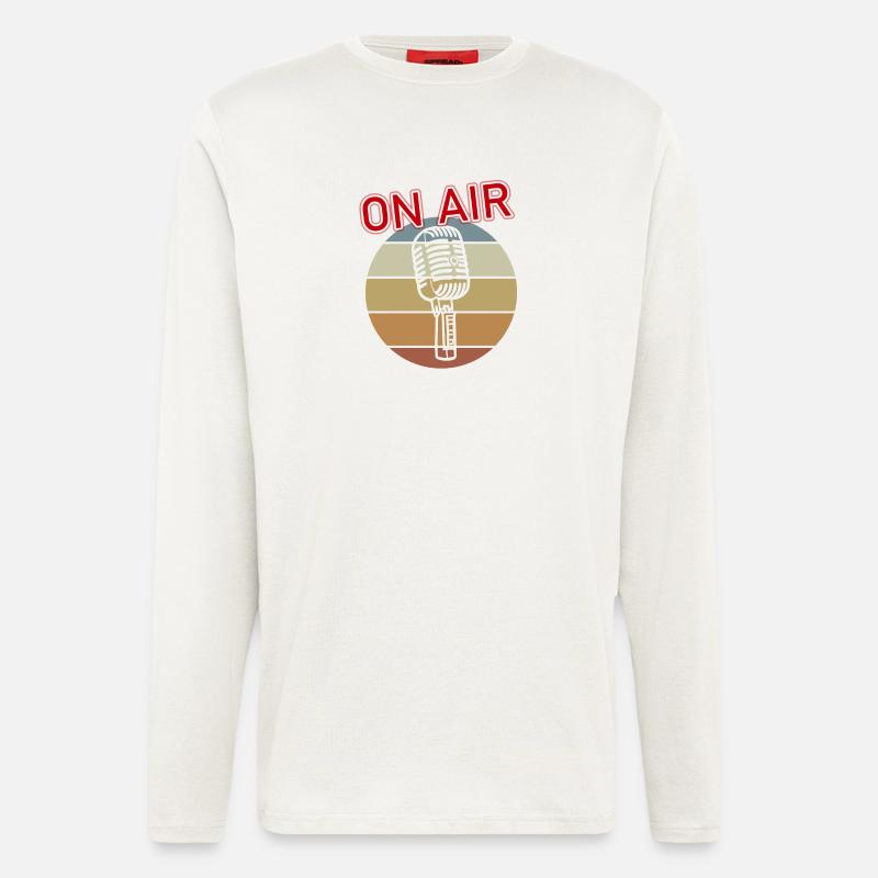 Microphone on air - Langarmshirt - made by SPREAD  - OFF WHITE