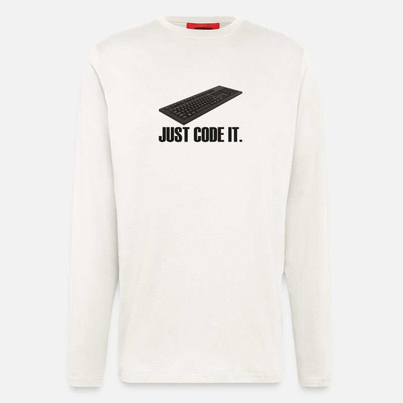 Just Code it - Langarmshirt - made by SPREAD  - OFF WHITE