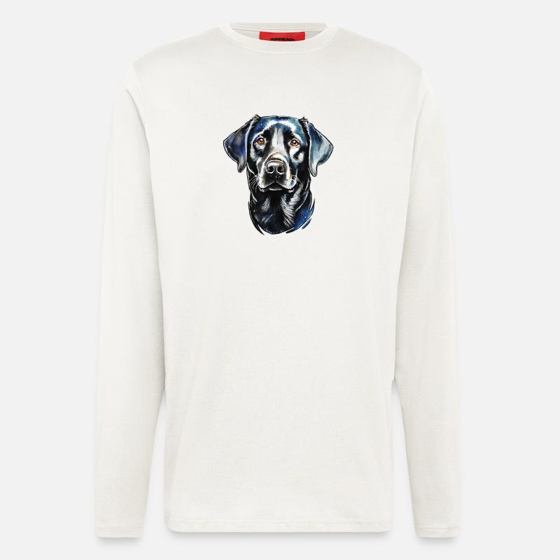 Labrador Retriever Portrait - Langarmshirt - made by SPREAD  - OFF WHITE