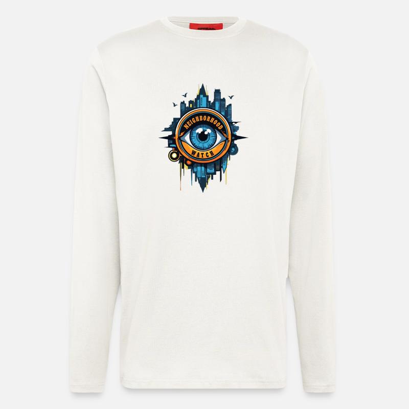 Nachbarschaftswache Auge - Langarmshirt - made by SPREAD - OFF WHITE