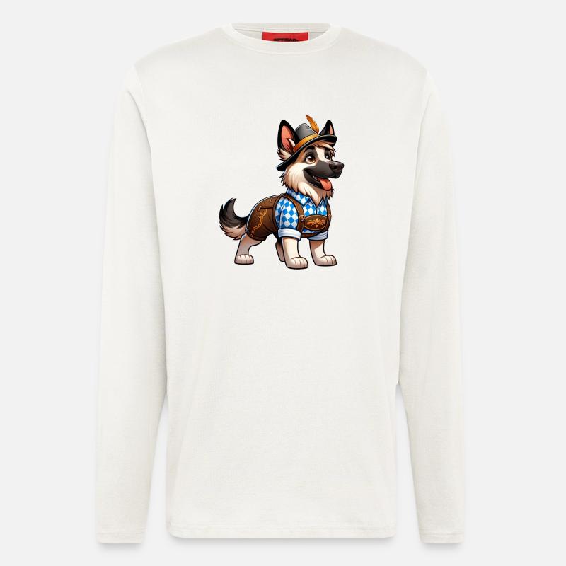Schäferhund Hund Bayern - Langarmshirt - made by SPREAD  - OFF WHITE