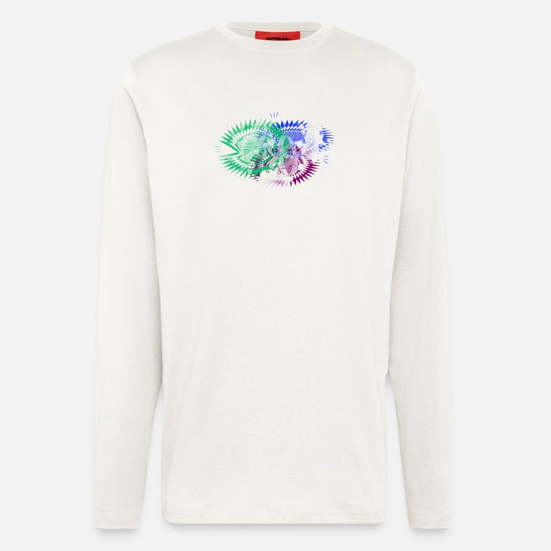 chaos kunst Modemuster - Langarmshirt - made by SPREAD  - OFF WHITE