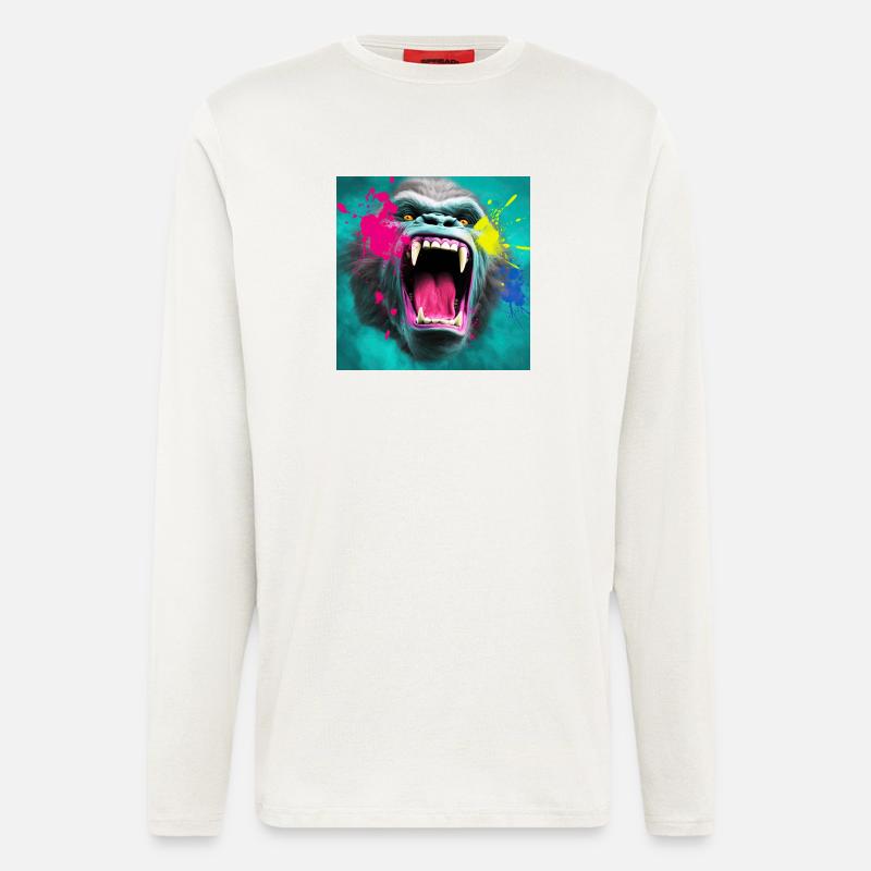 Gorilla 04 - Langarmshirt - made by SPREAD  - OFF WHITE