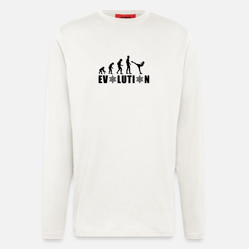 EVOLUTION FIGURE SKATING WINTER SNOW - Longsleeve - made by SPREAD  - OFF WHITE