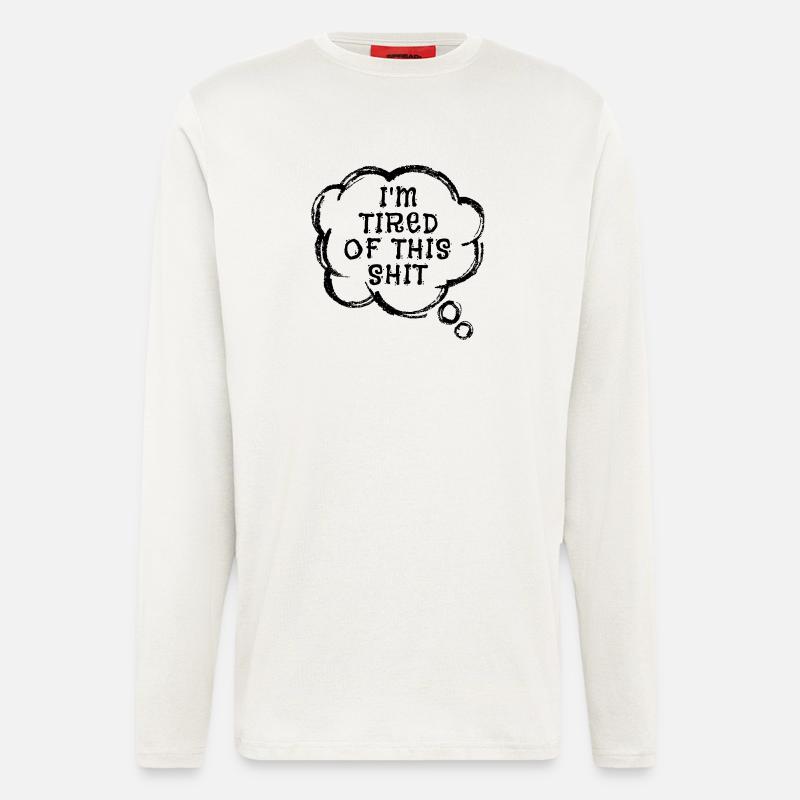Gleichgültig Is Mir Egal Statement - Langarmshirt - made by SPREAD  - OFF WHITE