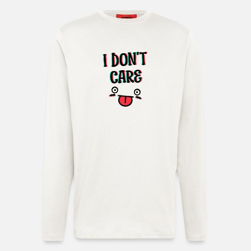 I don't care Attitude Statement - Longsleeve - made by SPREAD - OFF WHITE