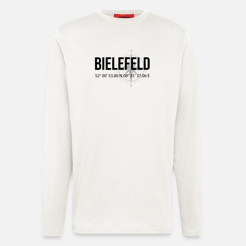 Koordinaten Bielefeld - Langarmshirt - made by SPREAD  - OFF WHITE