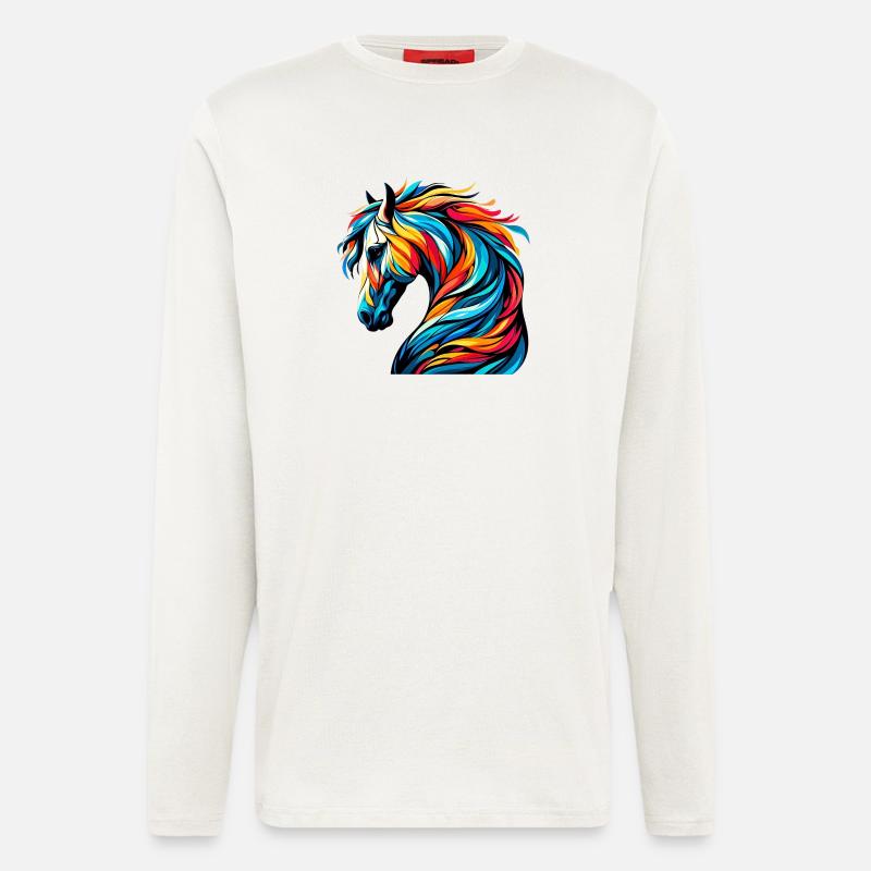 Cheval - Manches longues bio décontracté fabriqué en UE - OFF WHITE