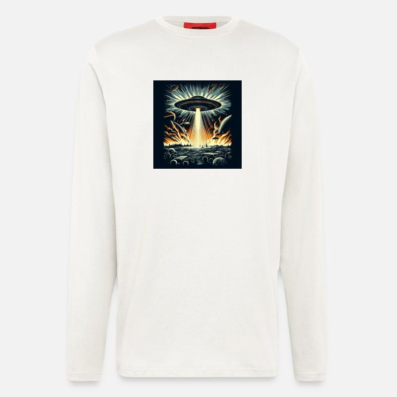 Der Krieg der Welten - Langarmshirt - made by SPREAD  - OFF WHITE