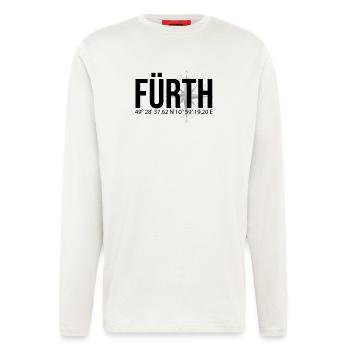 Koordinaten Fürth - Langarmshirt - made by SPREAD  - OFF WHITE - Vorne