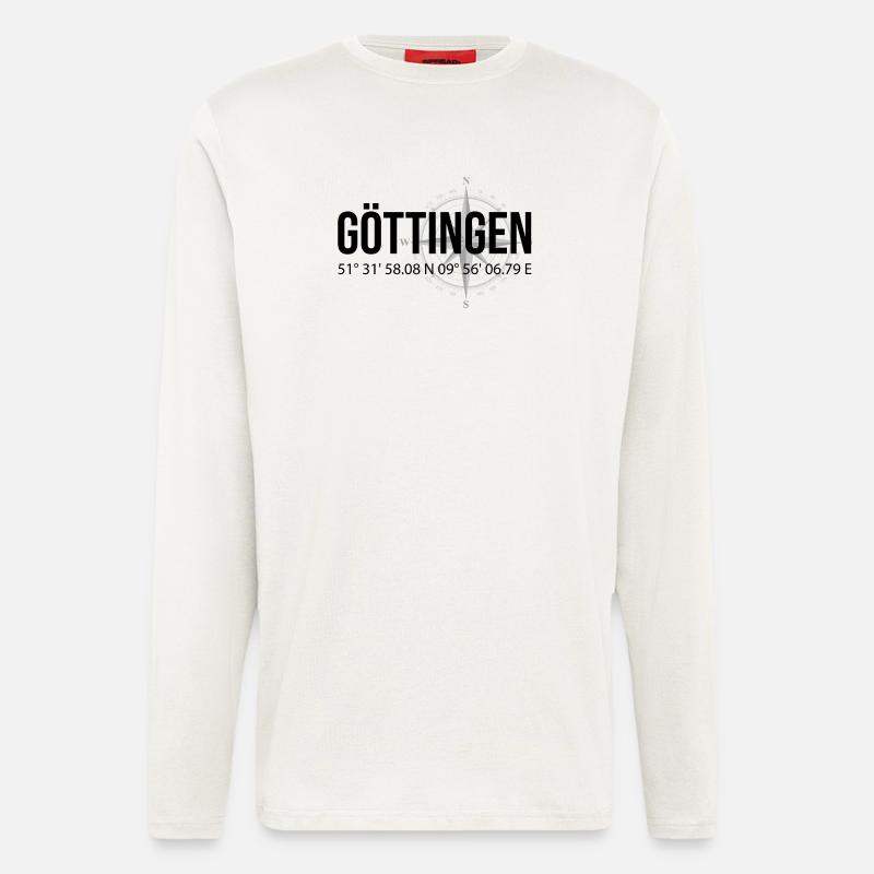 Koordinaten Göttingen - Langarmshirt - made by SPREAD  - OFF WHITE