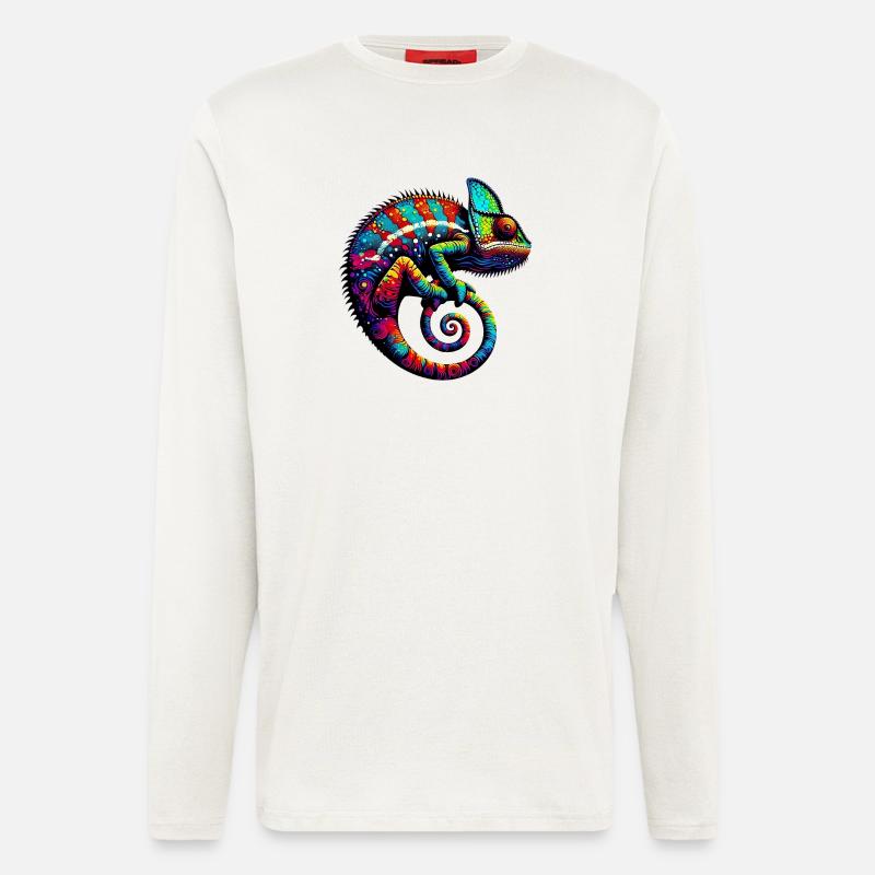Chamäleon - Langarmshirt - made by SPREAD - OFF WHITE