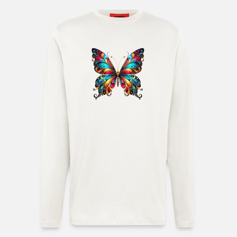 Schmetterling - Langarmshirt - made by SPREAD  - OFF WHITE