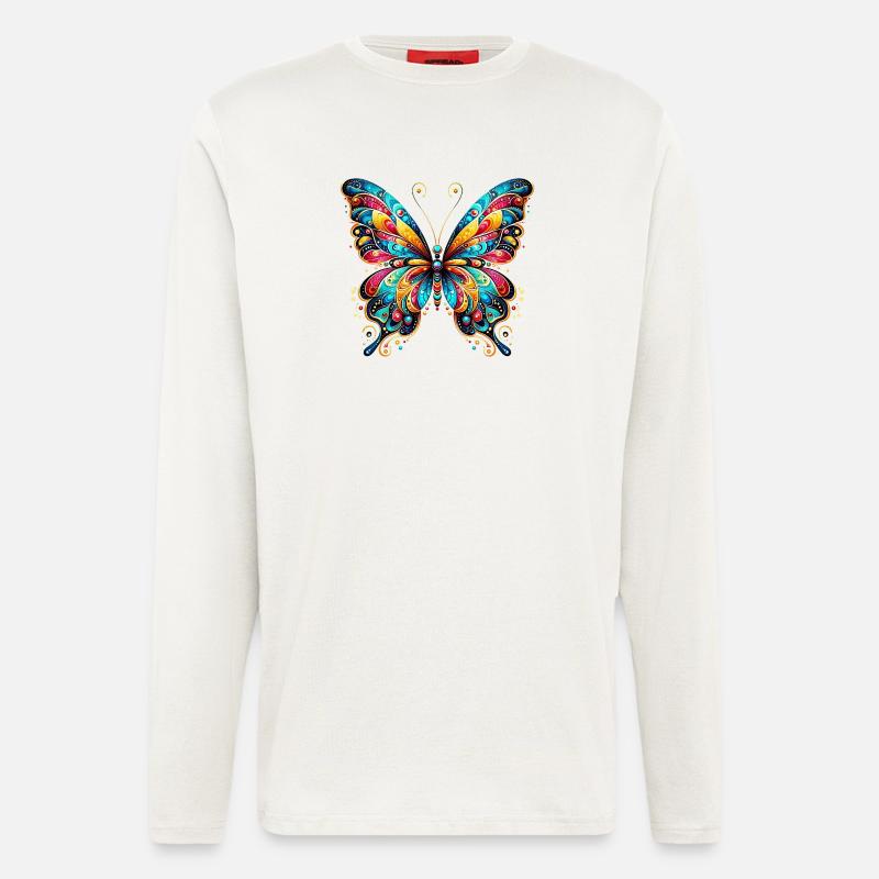 Schmetterling - Langarmshirt - made by SPREAD - OFF WHITE