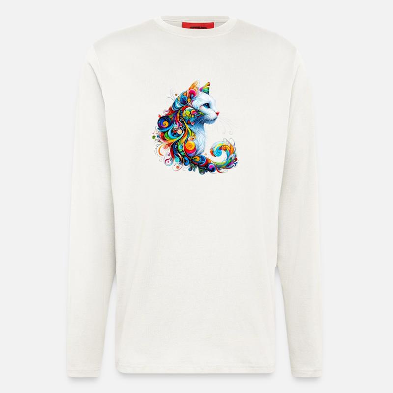Katze - Langarmshirt - made by SPREAD - OFF WHITE